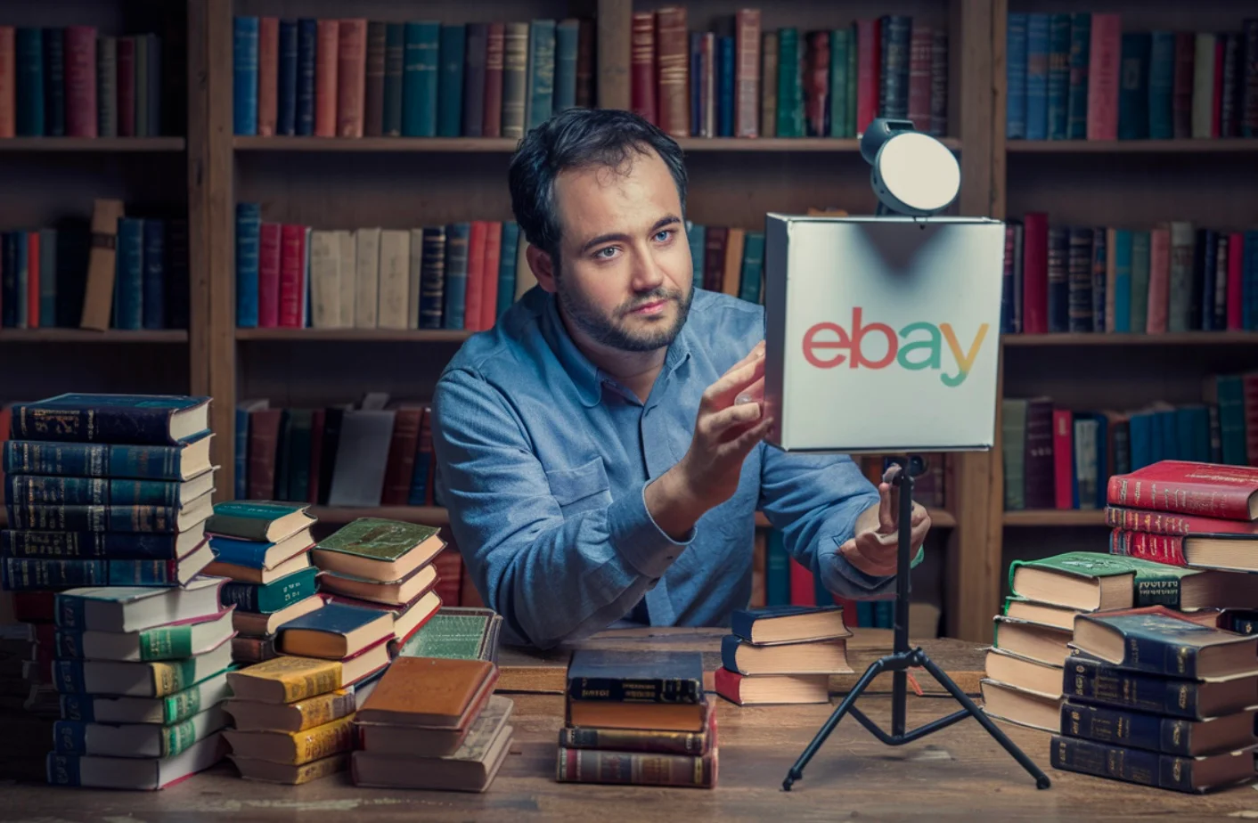 a reseller selling books on ebay